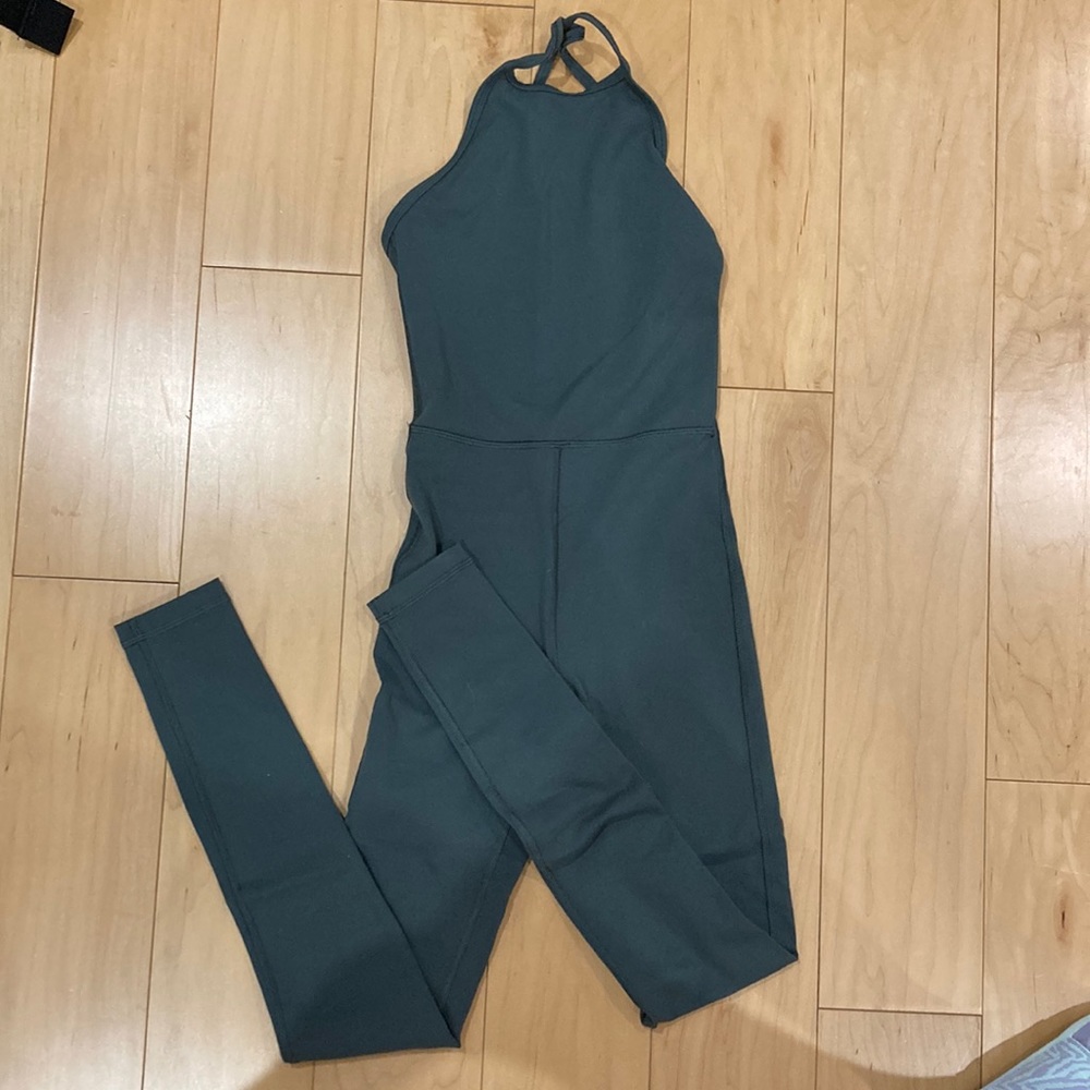 Aritzia Leila jumpsuit Smoky Emerald Green